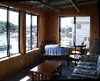 Inside Wharf Porch showing view of harbor